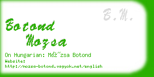 botond mozsa business card